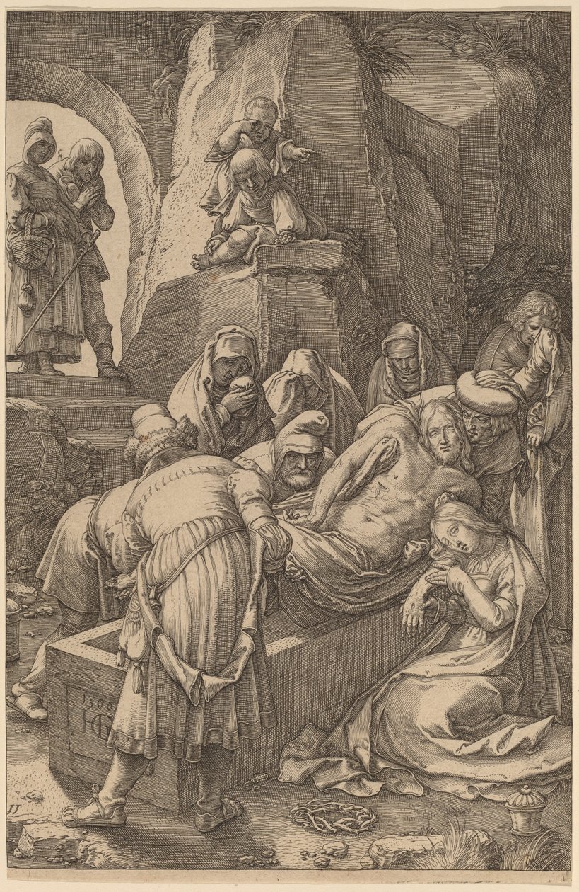 Krisztus temetése alkotó: Hendrik Goltzius