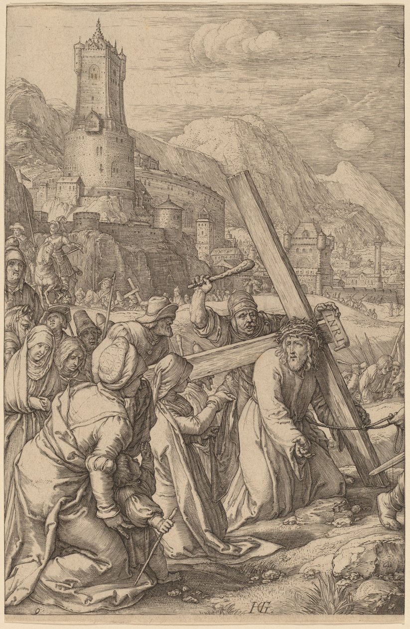 A keresztet hordozó Krisztus alkotó: Hendrik Goltzius