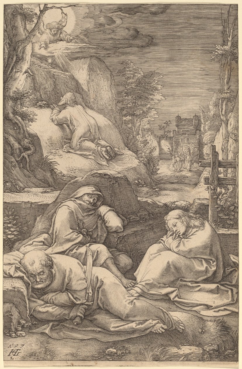 Krisztus az Olajfák hegyén alkotó: Hendrik Goltzius