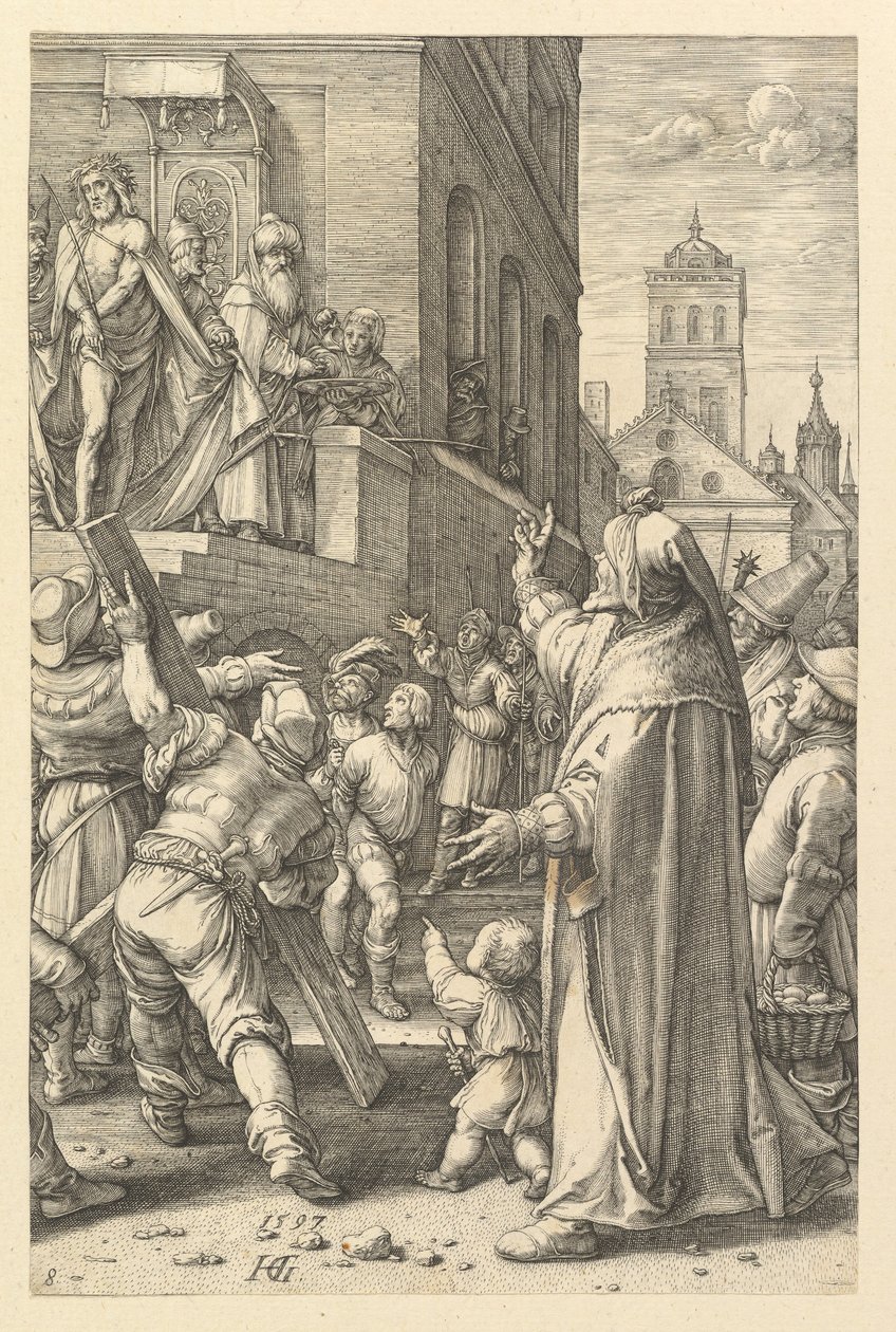 Ecce Homo, Krisztus szenvedéséből, 1597. alkotó: Hendrik Goltzius