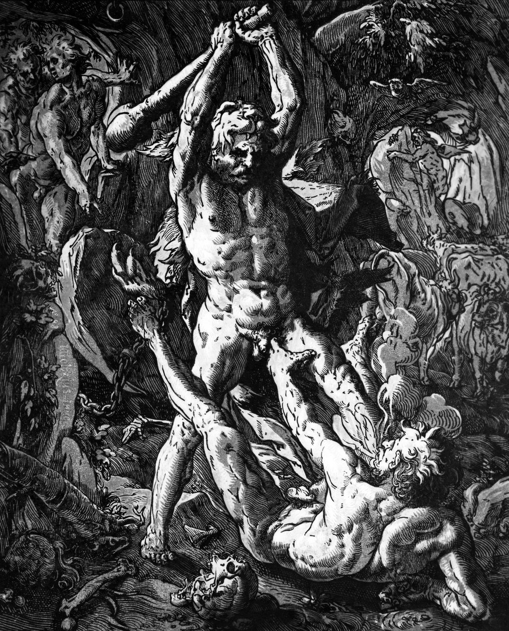 Herkules és Kakusz alkotó: Hendrik Goltzius