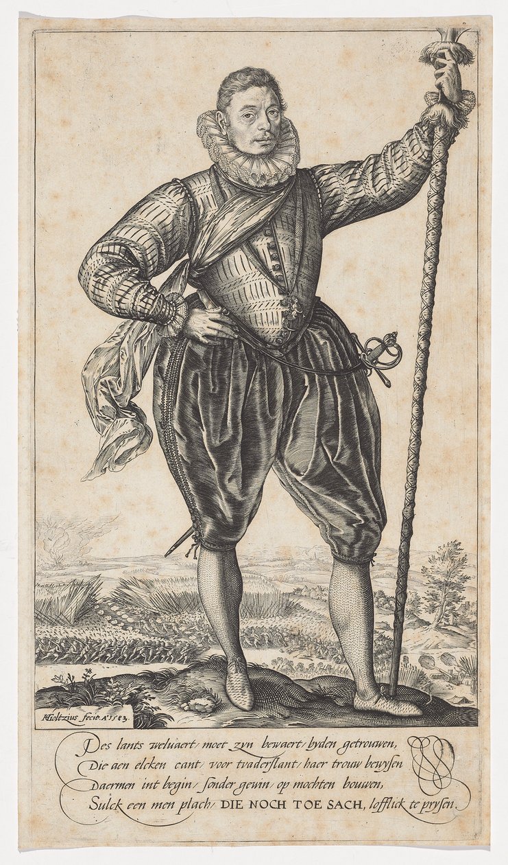 Csukatartó, jobbra néző, 1583 alkotó: Hendrik Goltzius