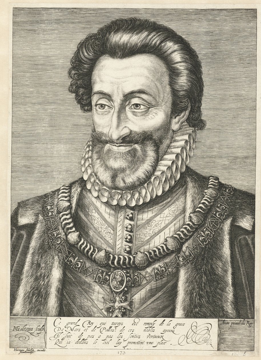 Henrik francia király portréja, kb. 1600 alkotó: Hendrik Goltzius
