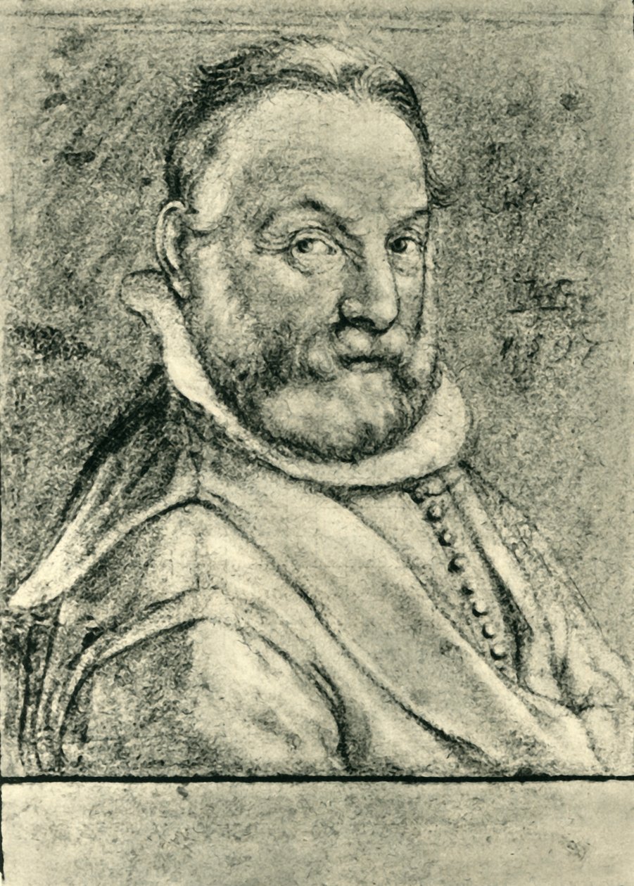 Egy szakállas férfi portréja, 1597, 1943. alkotó: Hendrik Goltzius