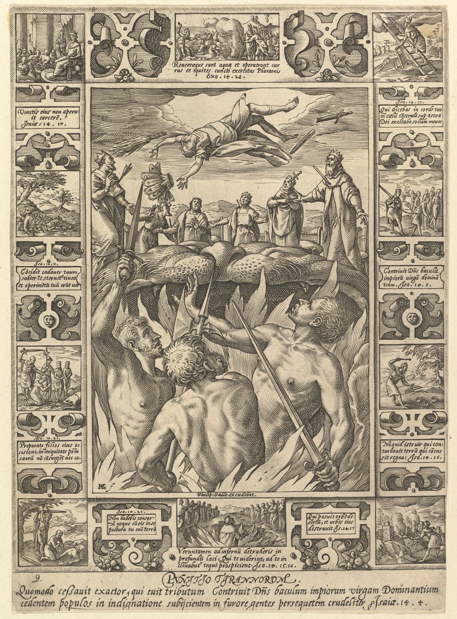 Punitio Tirannorum, A keresztény hit allegóriáiból, Keresztény és Profán Allegorból... alkotó: Hendrik Goltzius