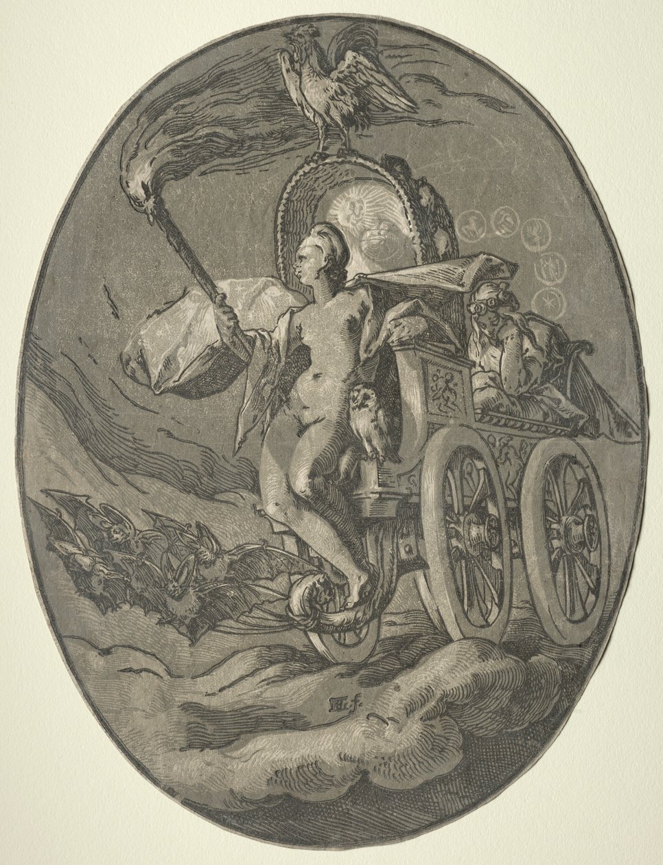 Hét istenség: Nox Night, 1588-1590. alkotó: Hendrik Goltzius