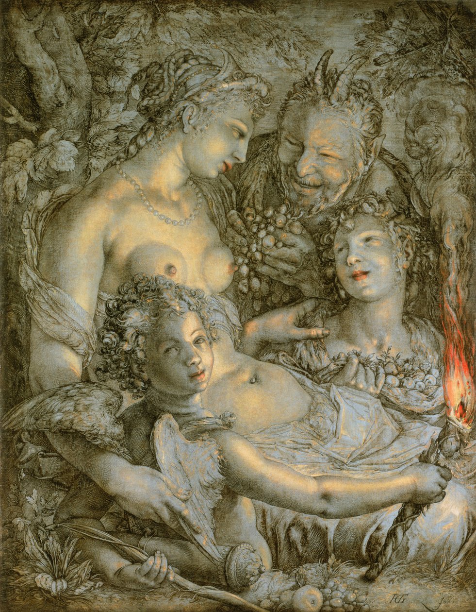 Sine Cerere et Libero friget Venus (Ceres és Bacchus nélkül a Vénusz megfagyna) alkotó: Hendrik Goltzius