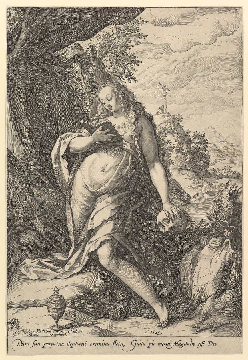 Szent Mária Magdolna bűnbánó, 1585. alkotó: Hendrik Goltzius