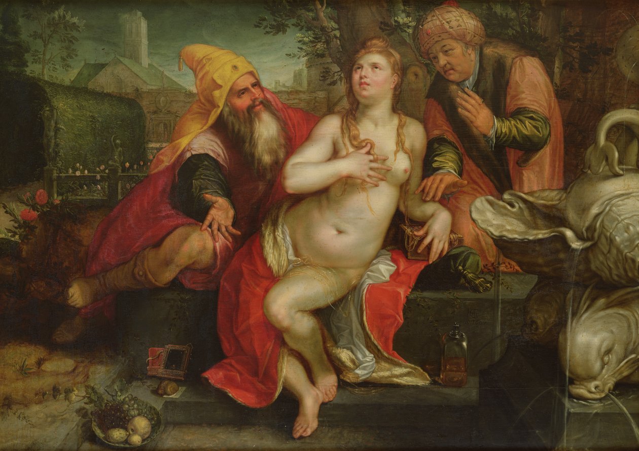 Susanna és a vének, 1607 alkotó: Hendrik Goltzius
