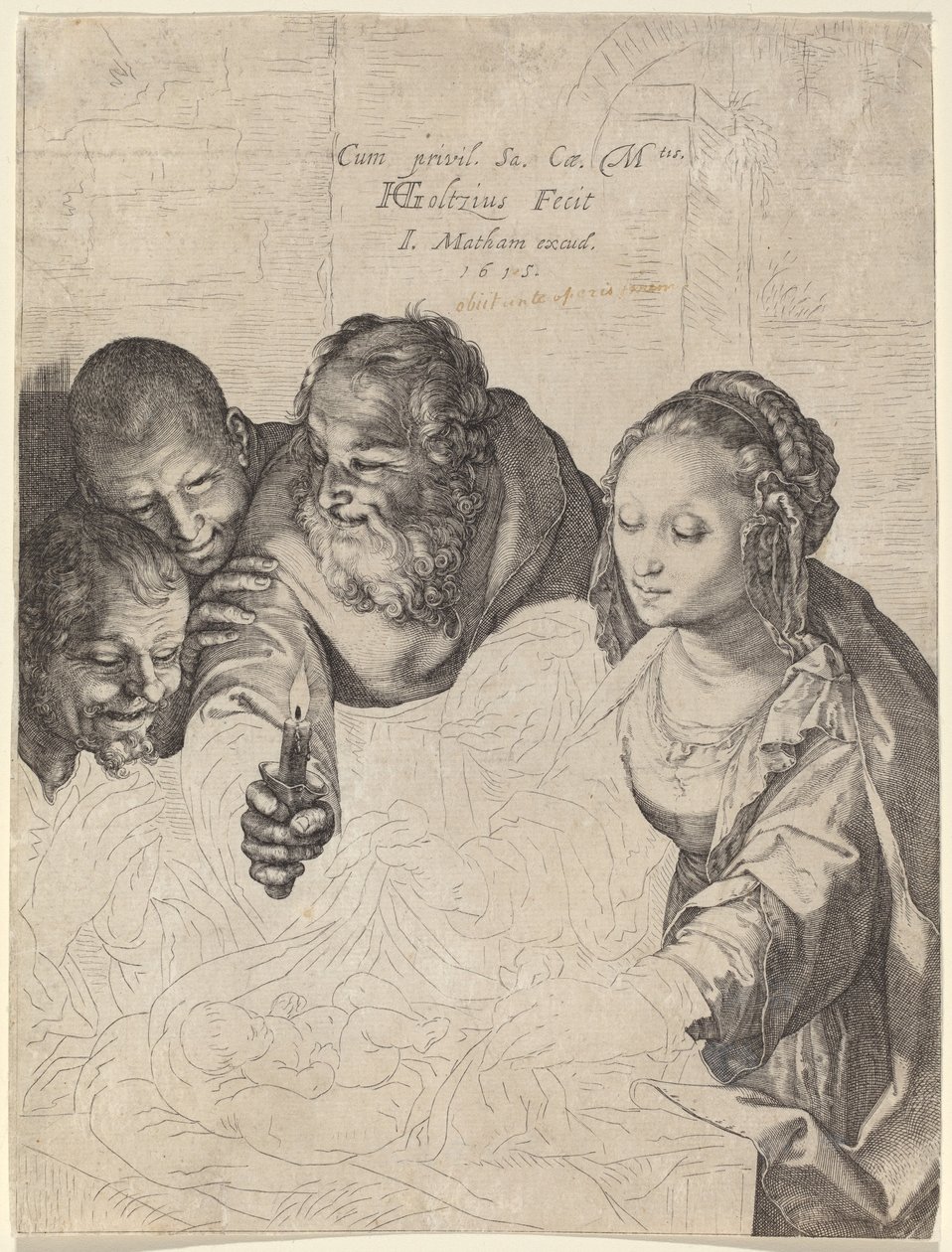 A Pásztorok imádata alkotó: Hendrik Goltzius