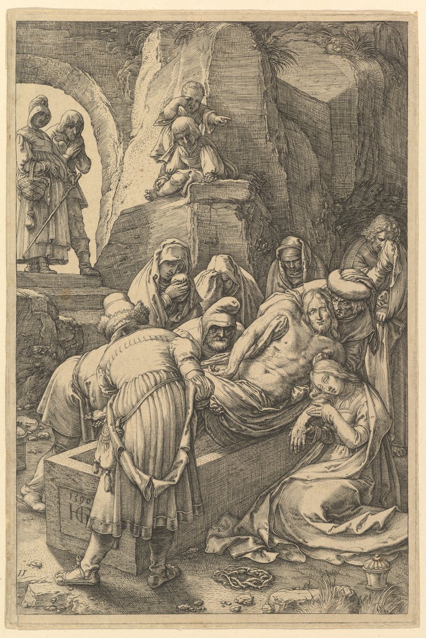 A síremlék, Krisztus szenvedéséből, 1596. alkotó: Hendrik Goltzius
