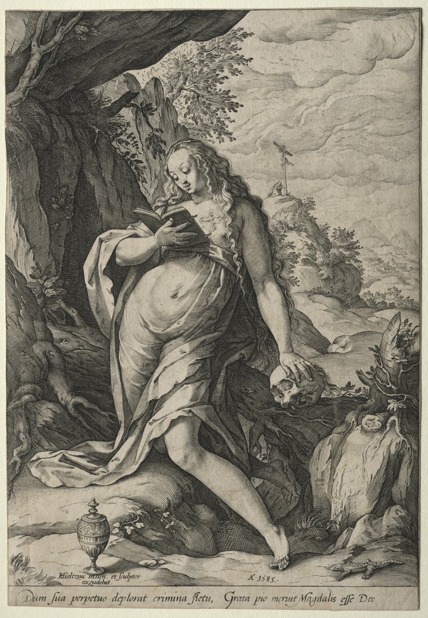 A Magdolna a bűnbánatban. alkotó: Hendrik Goltzius