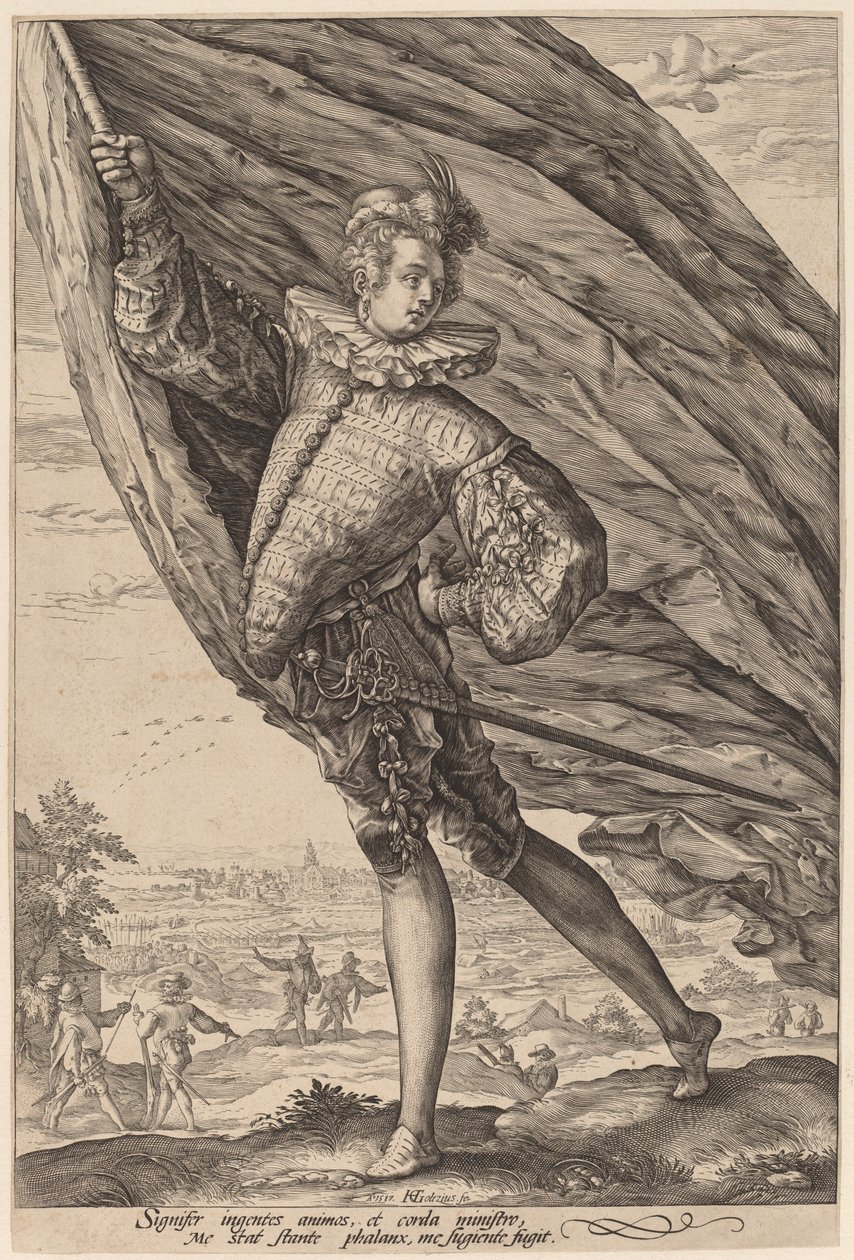 A Szabványhordozó, balra fordulva alkotó: Hendrik Goltzius