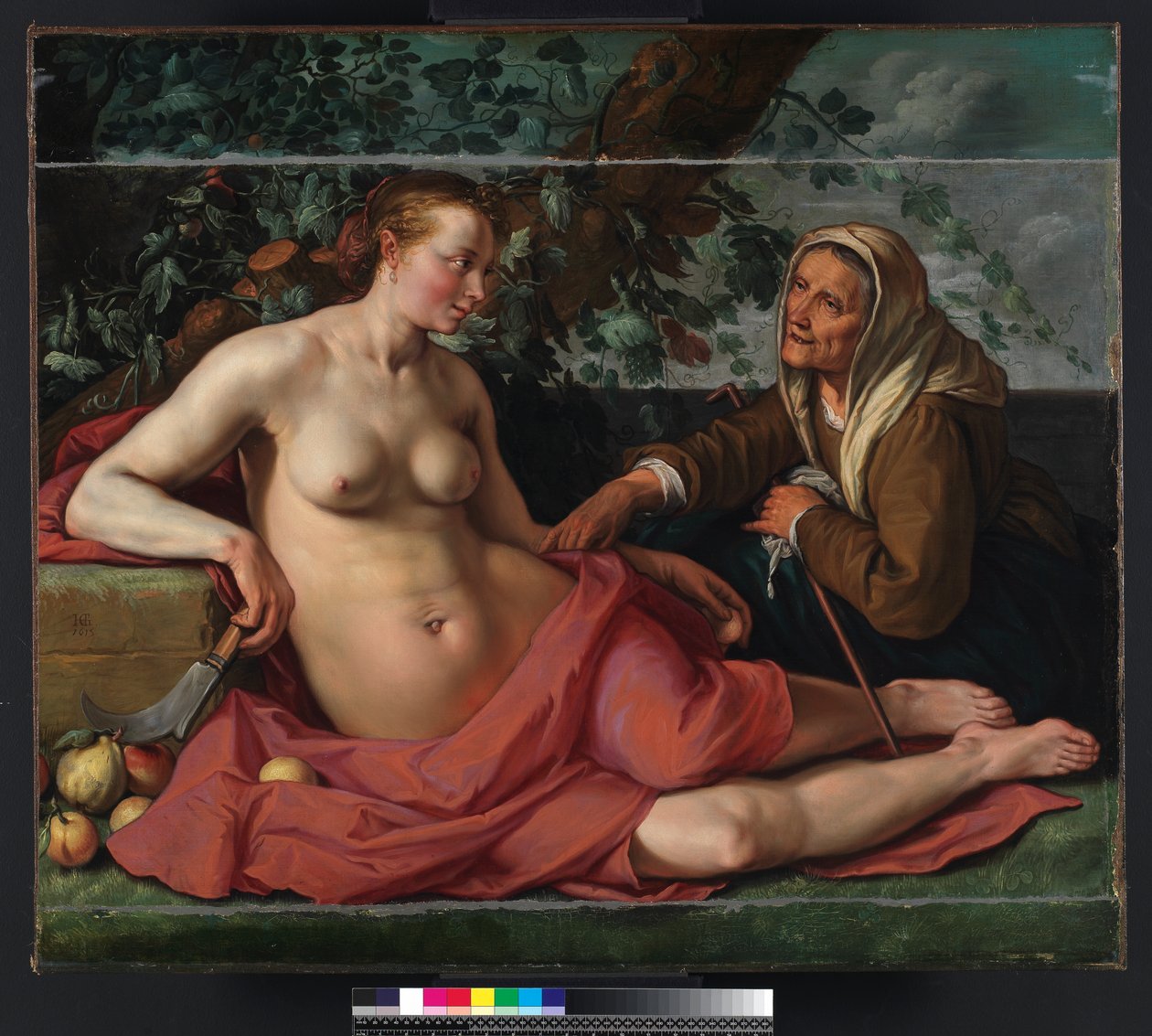 Vertumnus és Pomona, 1615 alkotó: Hendrik Goltzius