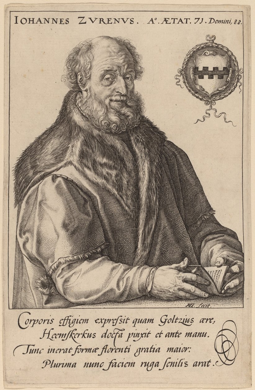 Johannes Zurenus (Jan van Zuren) alkotó: Hendrik Goltzius after Maerten van Heemskerck