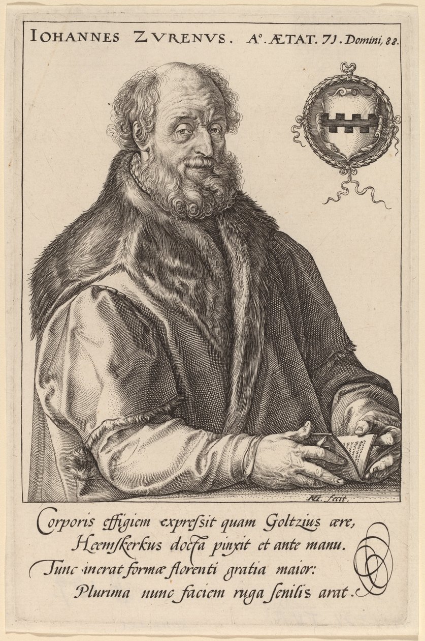Johannes Zurenus (Jan van Zuren) alkotó: Hendrik Goltzius after Maerten van Heemskerck