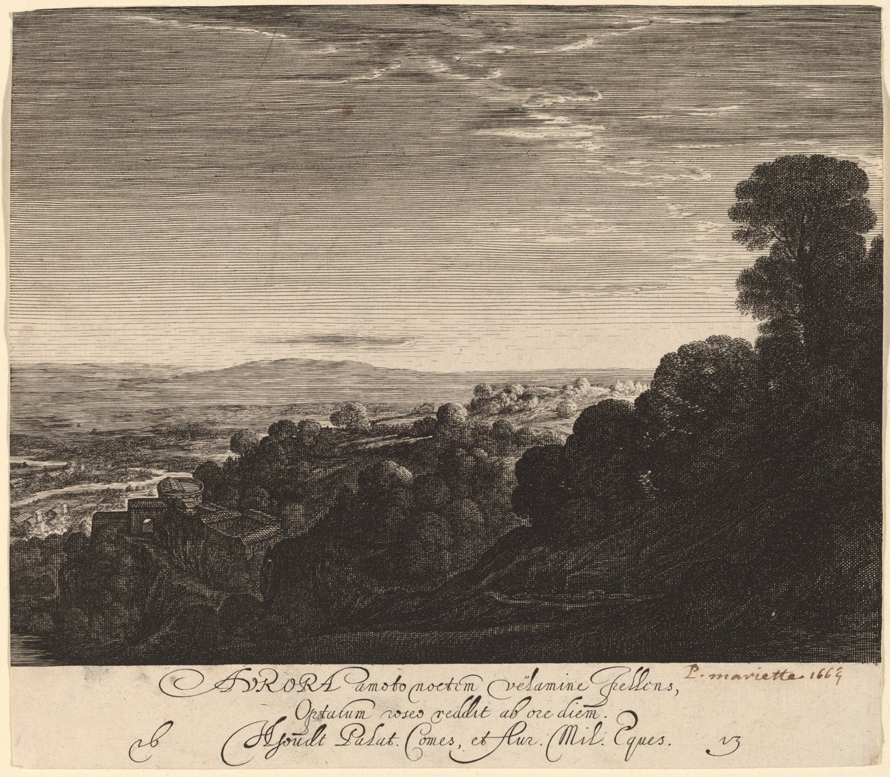 Hajnali táj: Aurora alkotó: Hendrik Goudt after Adam Elsheimer