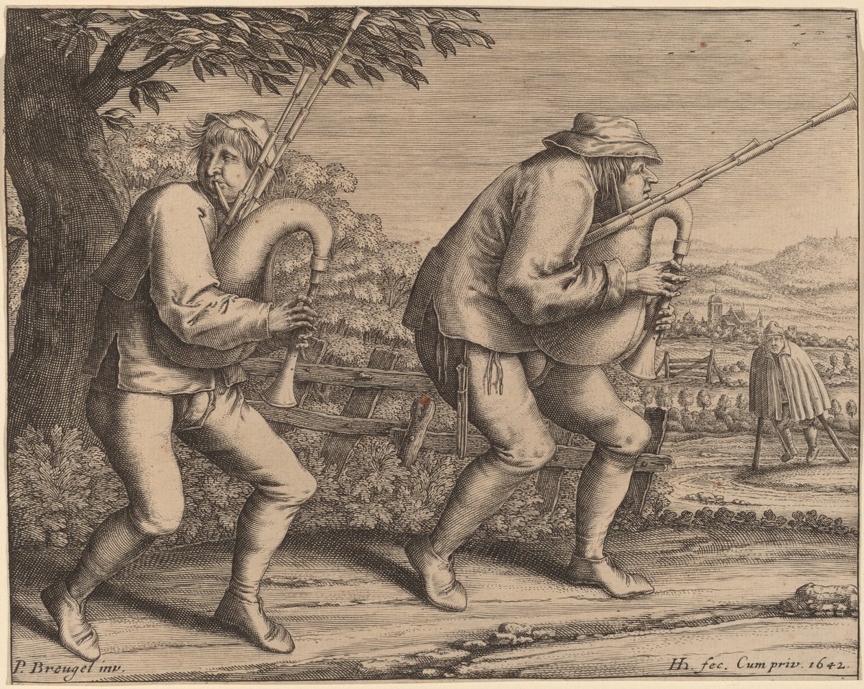 Két dudás alkotó: Hendrik Hondius I after Pieter Bruegel the Elder