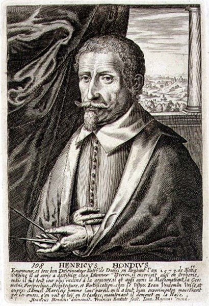 Önarckép, 108-as tábla egy művészportrésorozatból, vésette: Frederik Bouttats II (fl.1643-76) (metszet) alkotó: Hendrik I (after) Hondius
