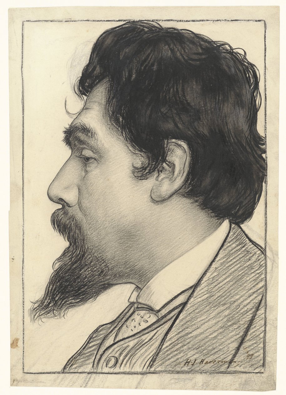 Jan Toorop portréja alkotó: Hendrik Johannes Haverman
