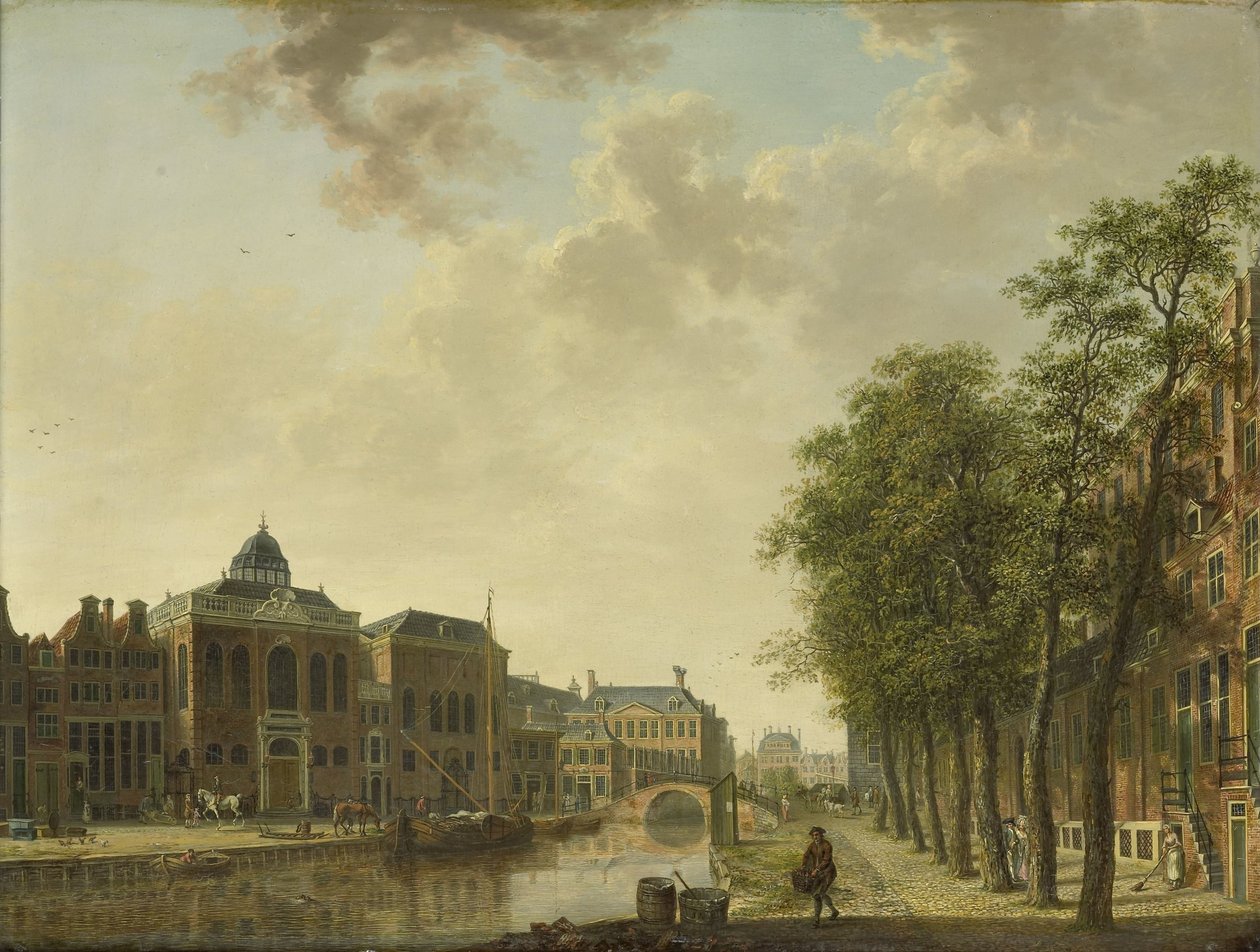 Kilátás a Houtmarktra, Amszterdam alkotó: Hendrik Keun (attributed to)
