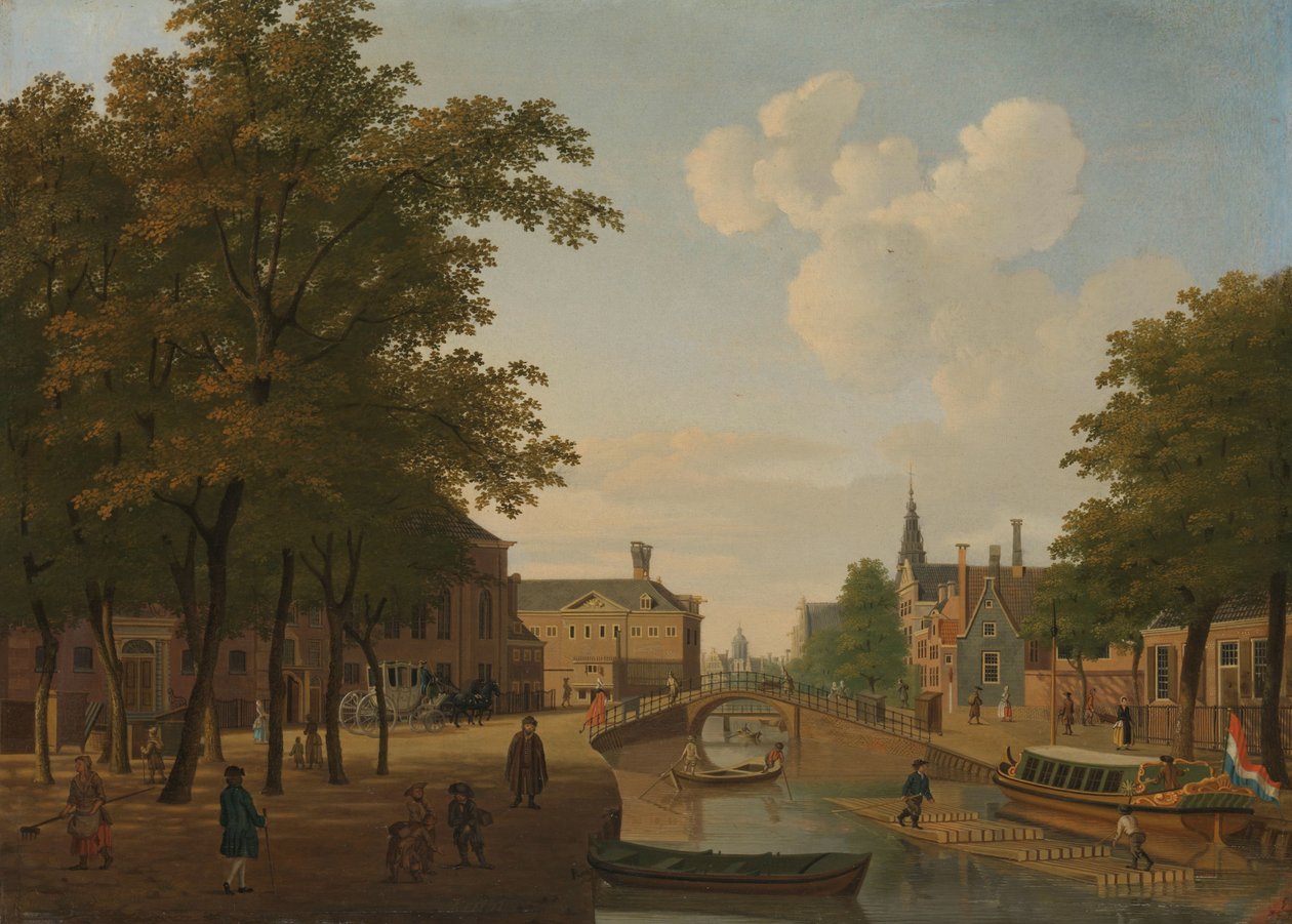 Kilátás a Houtmarktra, Amszterdam alkotó: Hendrik Keun