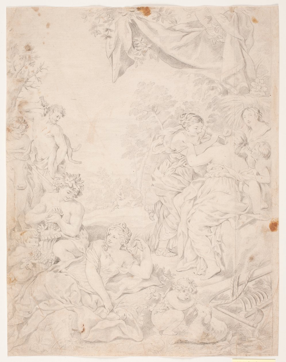 Sølvalderen. Tanulmány a Pietro da Cortona kompozíció után: Sala della Stufa, Palazzo Pitti, Firenze alkotó: Hendrik Krock