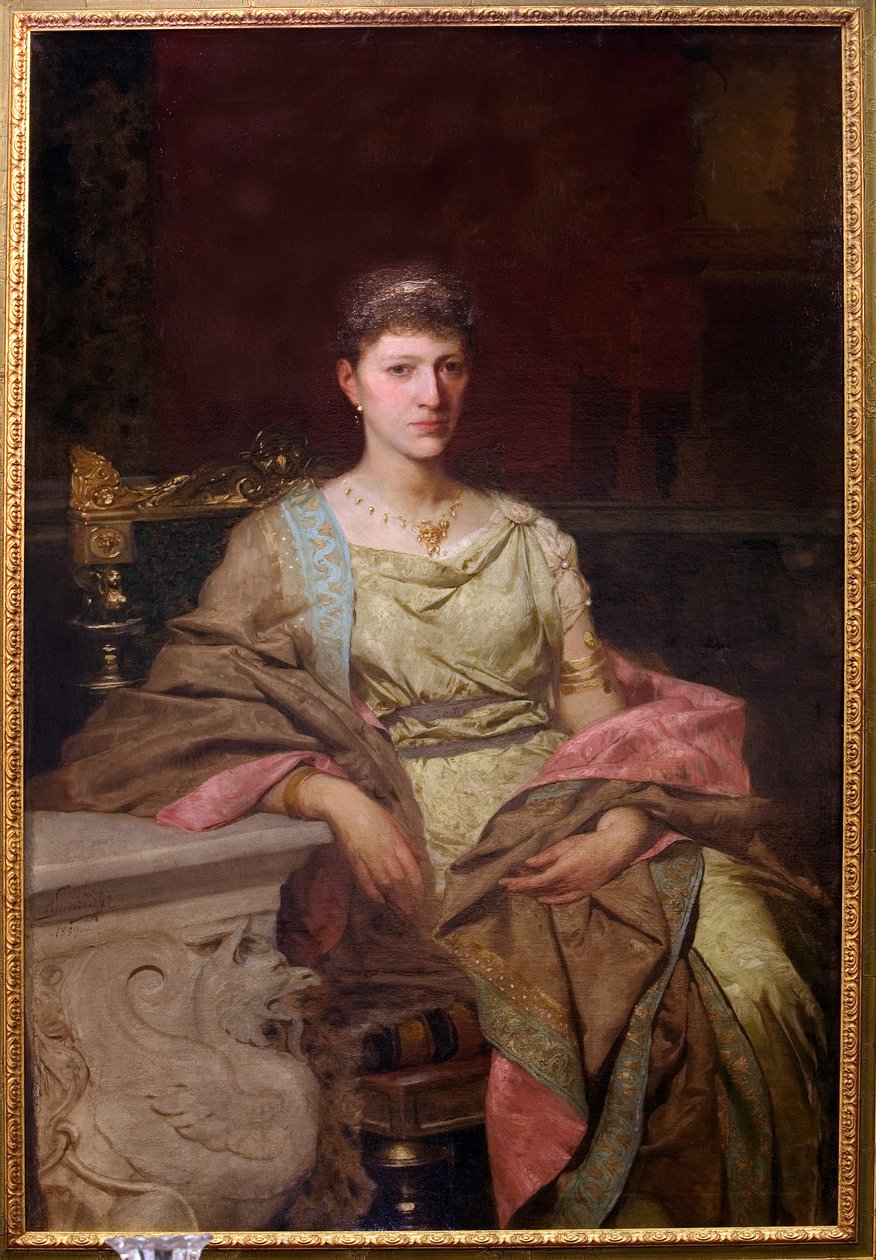 Portrait de la comtesse Tyszkiewicz (?). Peinture de Henryk Siemiradzki (1843-1902), huile sur toile alkotó: Henryk Siemiradzki