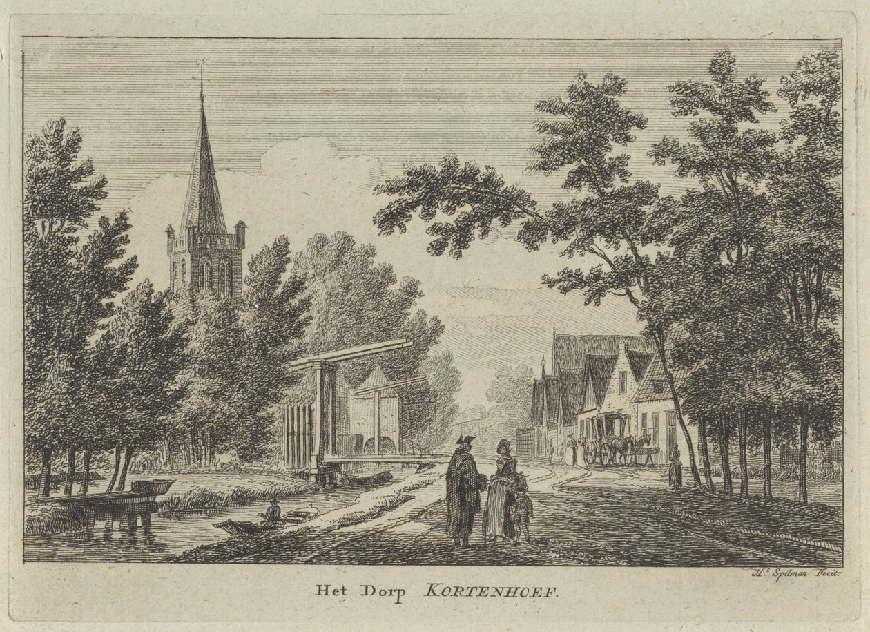 Kilátás a Kortenhoefre The Village Kortenhoef (cím a tárgyon) alkotó: Hendrik Spilman