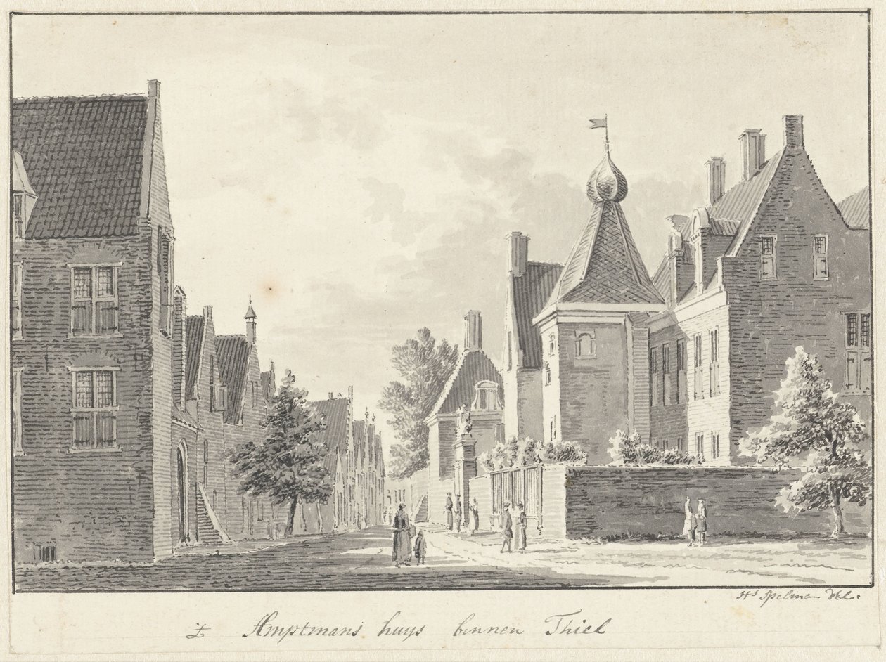 Az Ambtmanshuis Tielben alkotó: Hendrik Spilman