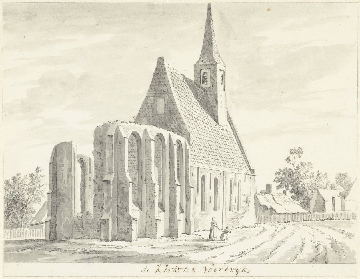 Kilátás a fehér templomra Noordwijkerhoutban alkotó: Hendrik Tavenier