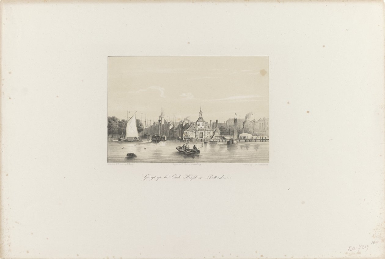 Kilátás az Oude Hoofdról Rotterdamban, 1854 Kilátás az Oude Hoofdról Rotterdamban (cím az objektumon) A Toonkunst Népszerűsítő Társaság, annak Zenei Fesztiválja és Rotterdam városa. az 1854-es év emléke (a sorozat címe a tárgyon) alkotó: Hendrik Wilhelmus Last