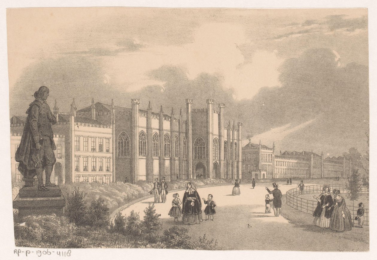 Kilátás a Willemshofra a Willemsparkban 1849 körül alkotó: Hendrik Wilhelmus Last