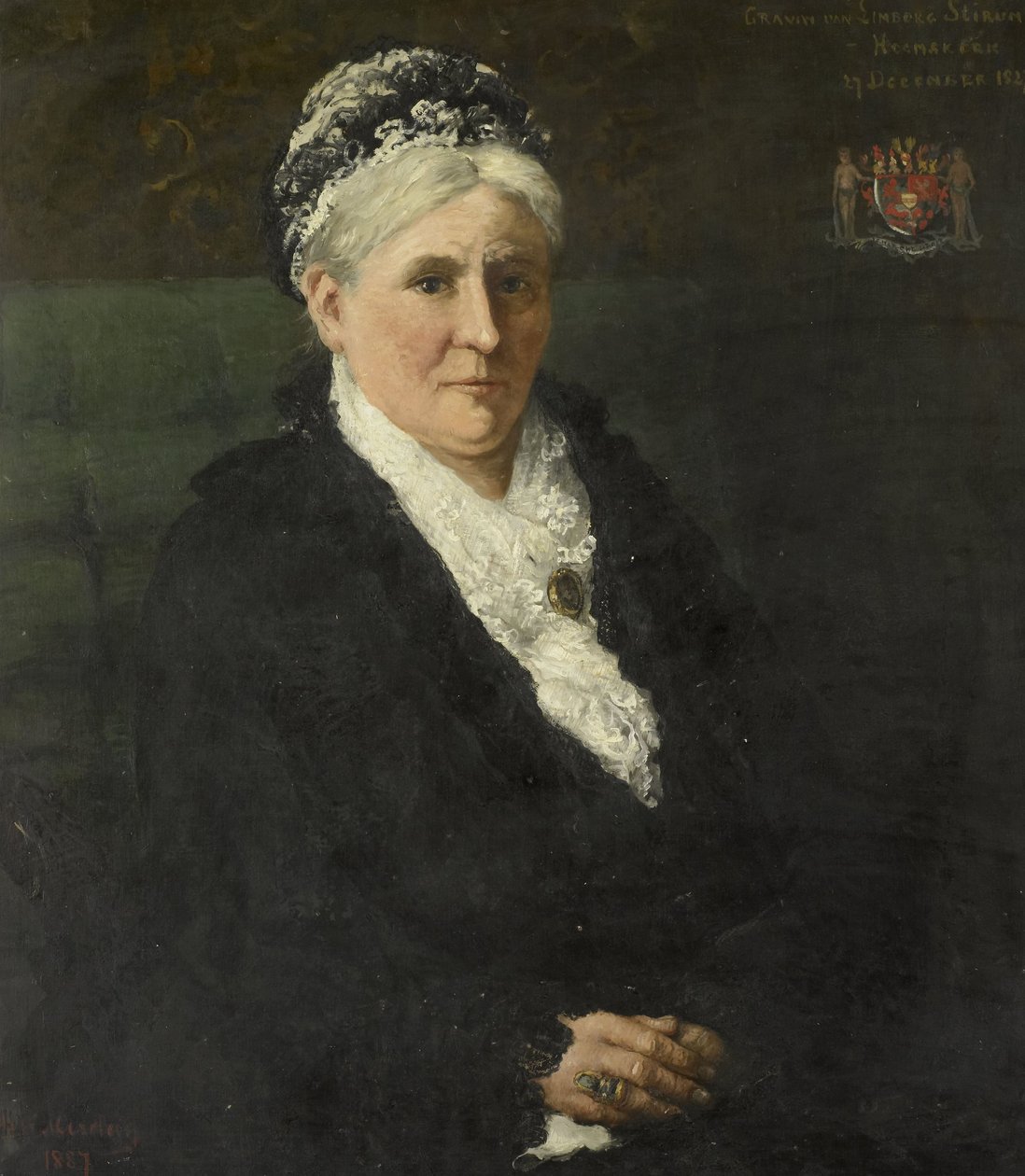 Maria Hermina Heemskerk (1827-1908). Menno David Graaf van Limburg Stirum felesége alkotó: Hendrik Willem Mesdag