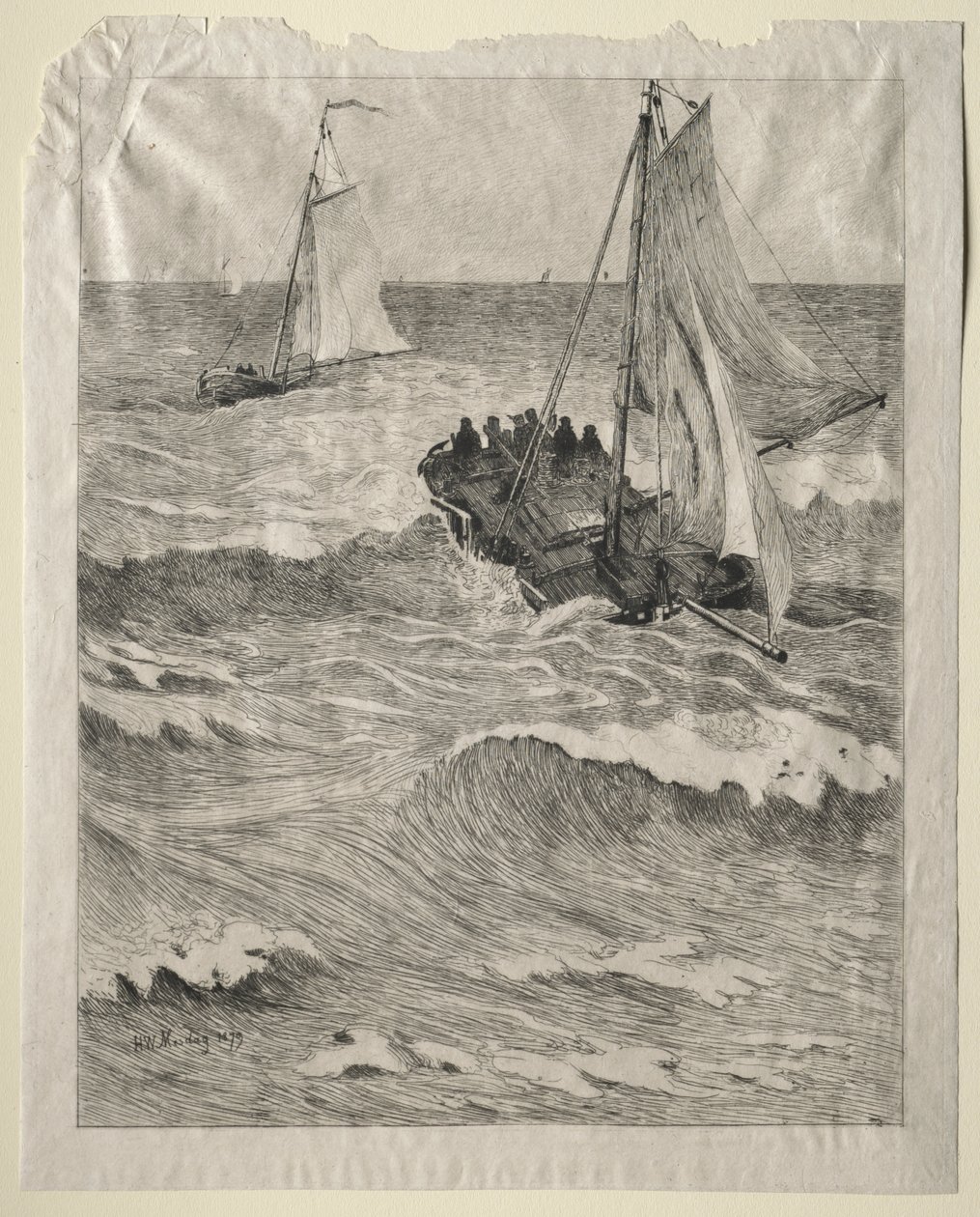 Tengeri jelenet alkotó: Hendrik Willem Mesdag