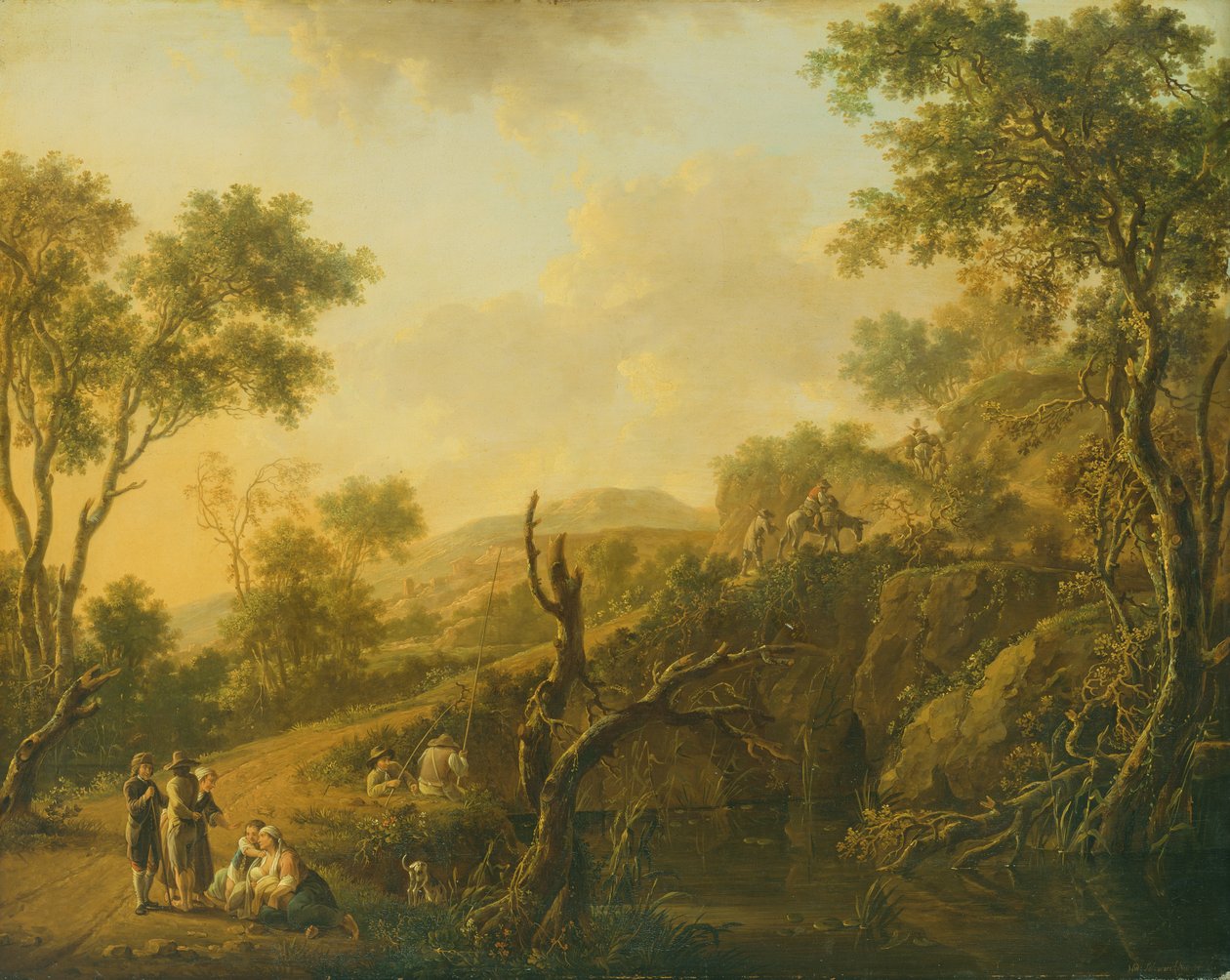 Olasz táj alkotó: Hendrik Willem Schweickardt