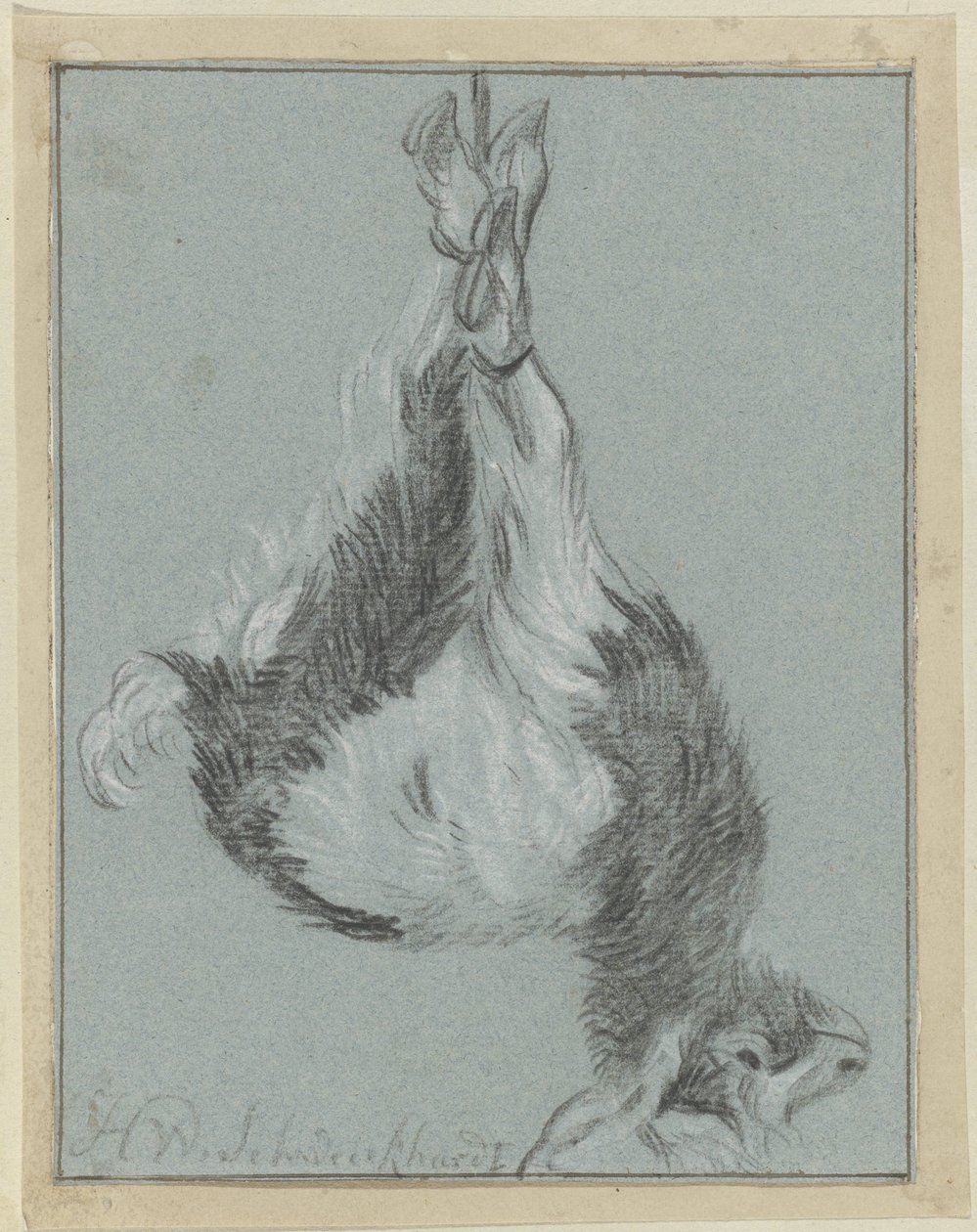 Haldokló kecske alkotó: Hendrik Willem Schweickhardt (signed by artist)