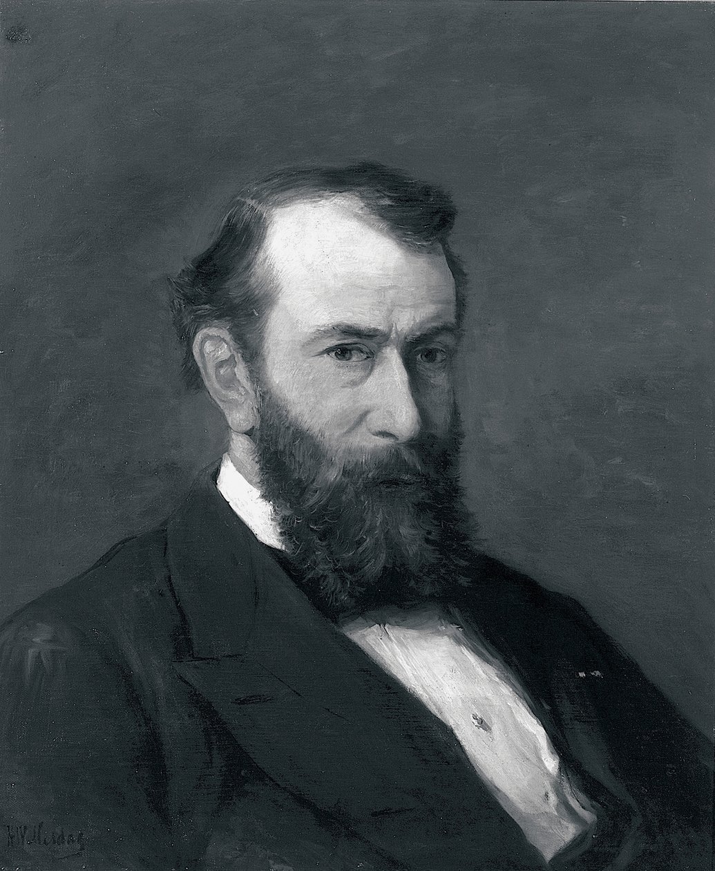 Willem van Konijnenburg portréja (olaj, vászon) alkotó: Hendrik William Mesdag