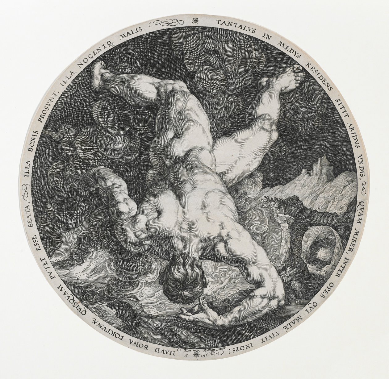Tantalus, a Négy megszégyenítőből alkotó: Hendrik and Cornelisz. van Haarlem Cornelis Goltzius