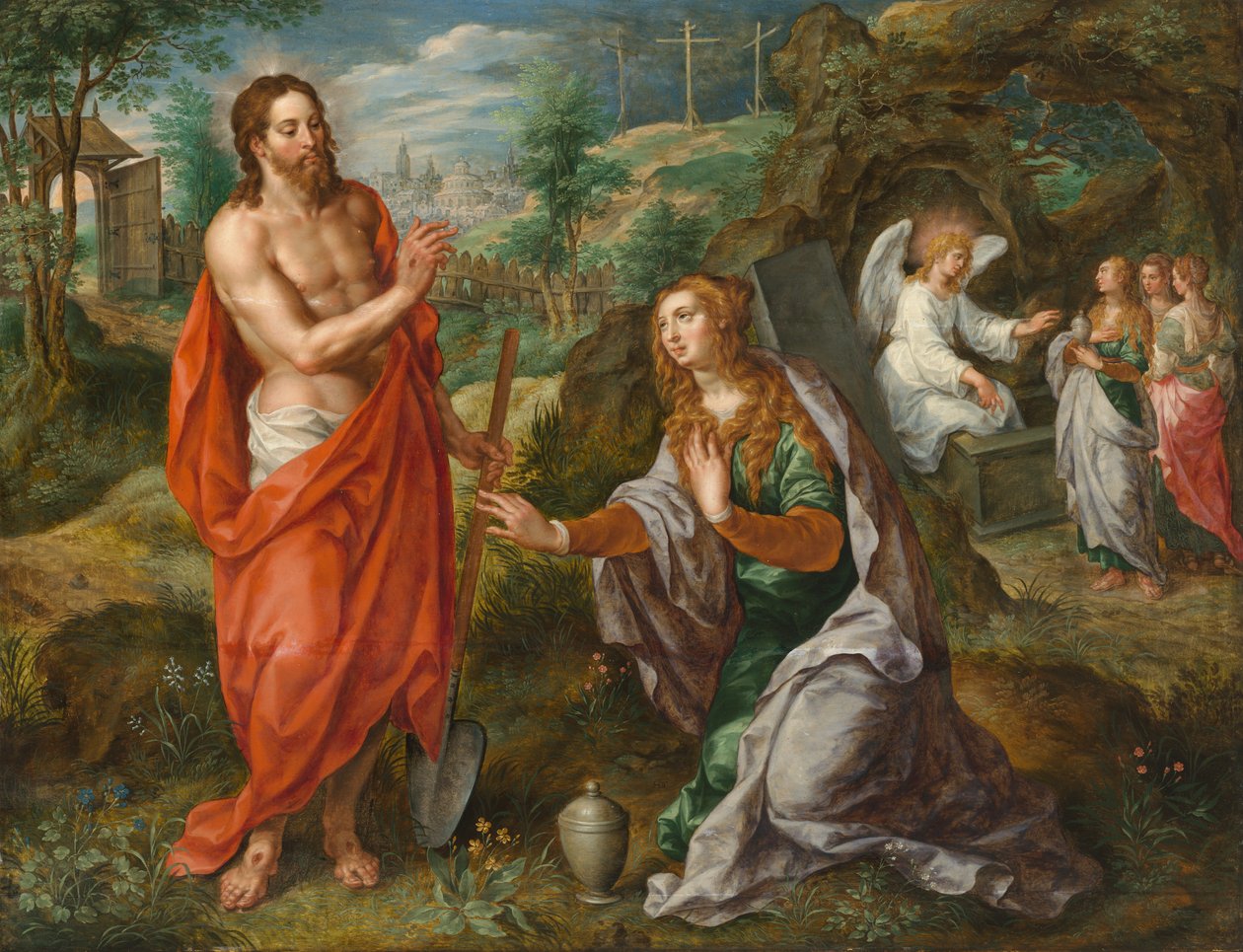 Noli Me Tangere (olaj a panelen) alkotó: Hendrik de Clerck