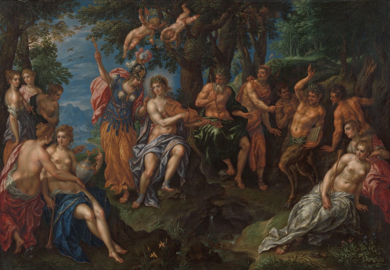 A verseny Apollo és Pán között alkotó: Hendrik de Clerck