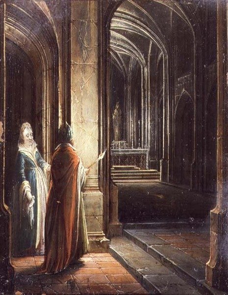 Figurák egy templomban alkotó: Hendrik the Younger Steenwyck