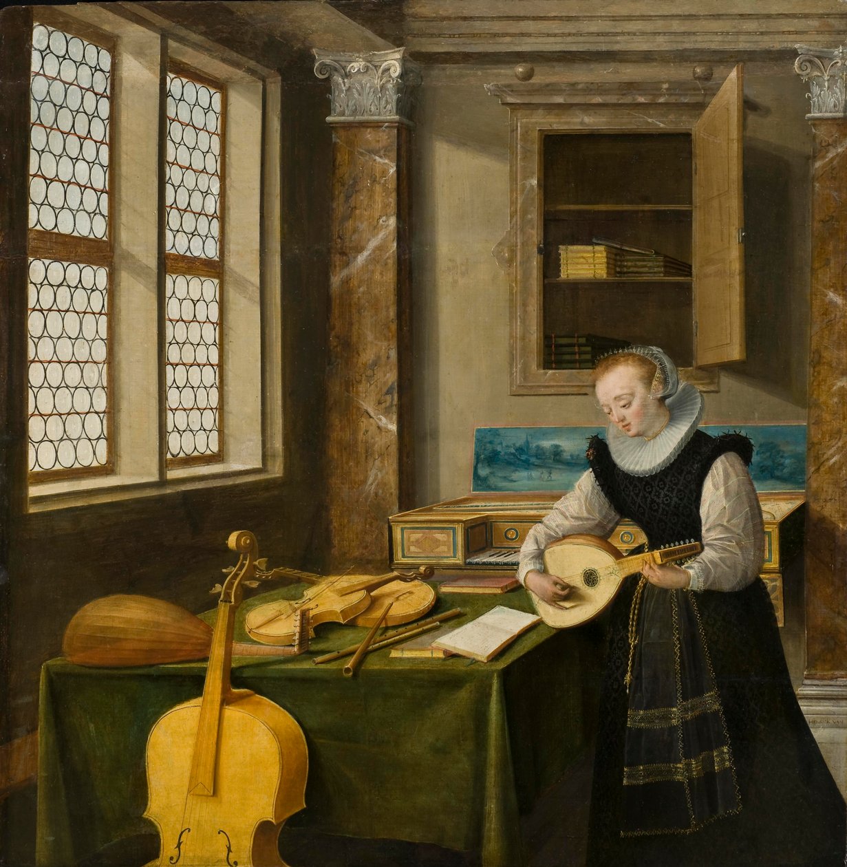 Lanton játszó hölgy, 1610 körül alkotó: Hendrik the Younger Steenwyck