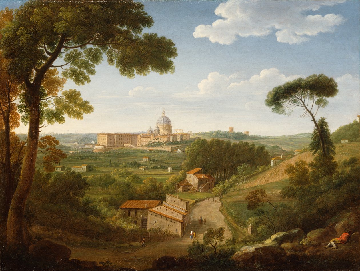 A Vatikán Monte Marioból (olaj, vászon) alkotó: Hendrik van Lint