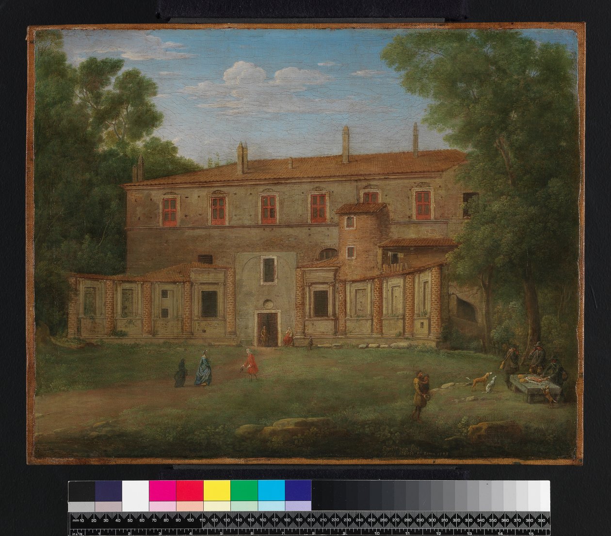 A Villa Madama, Róma, 1748 alkotó: Hendrik van Lint