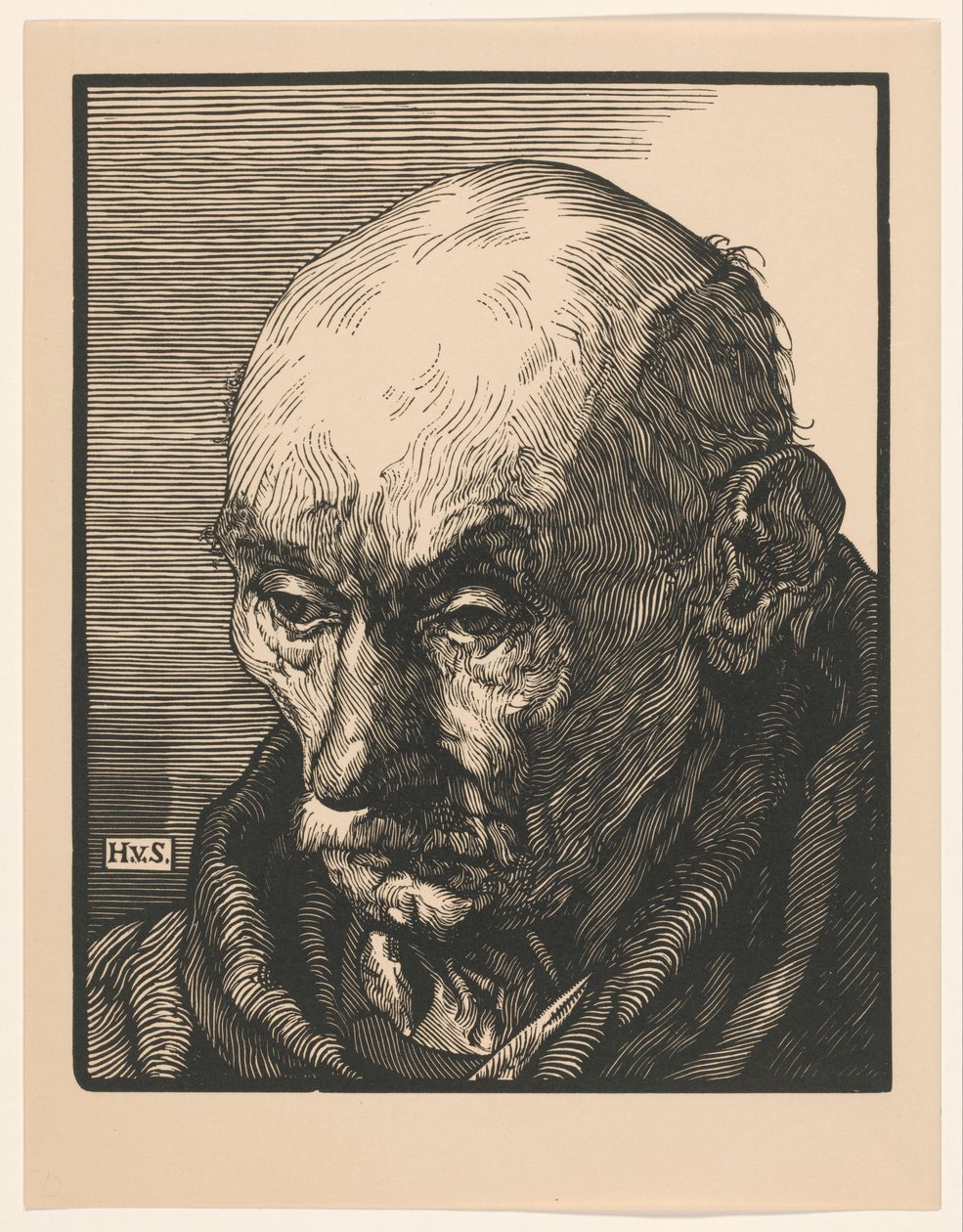 Egy ismeretlen öregember portréja alkotó: Hendrik van Straten