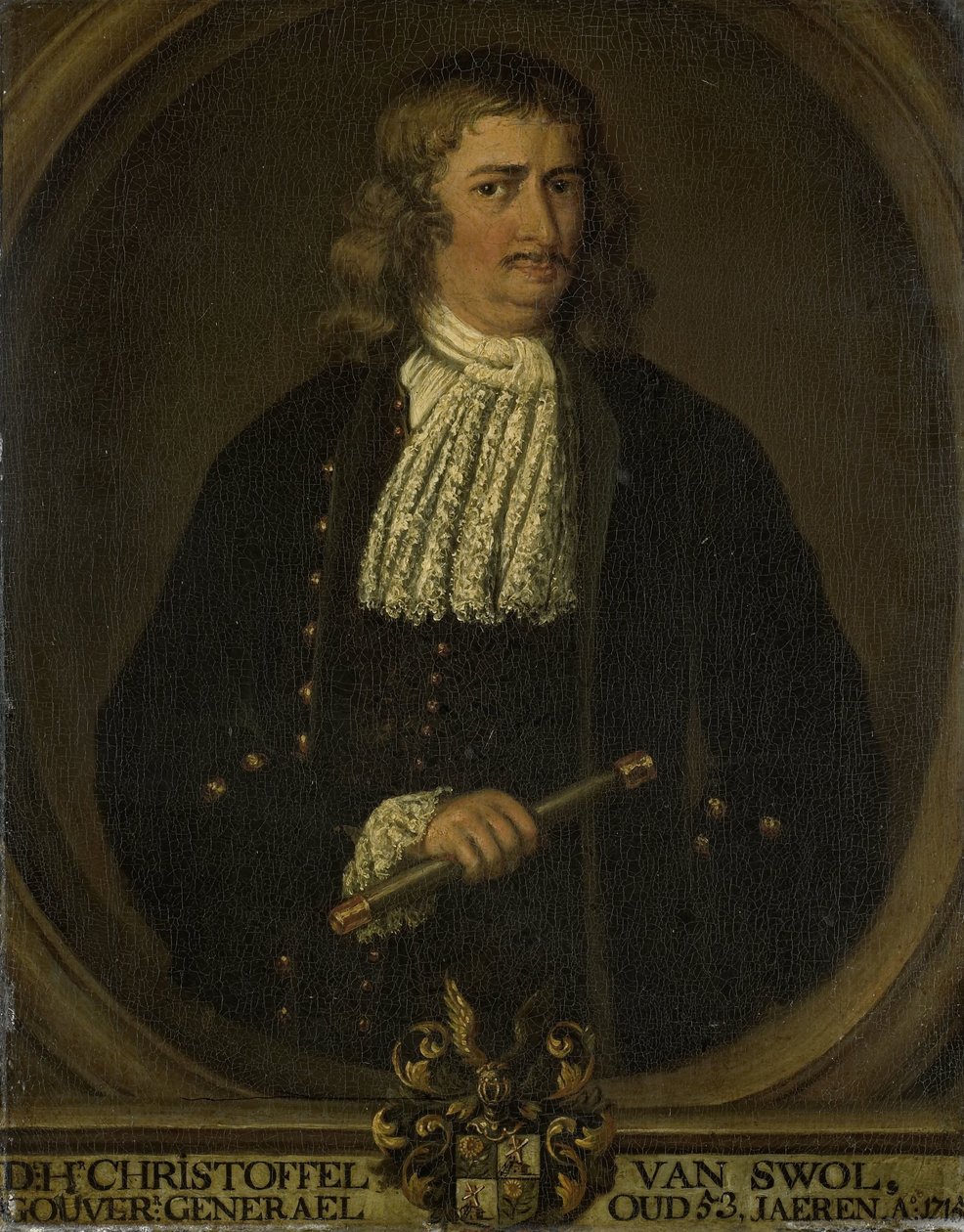 Christoffel van Swoll (Swol, Zwol), Holland Kelet-India főkormányzójának portréja alkotó: Hendrik van den Bosch (copy after)