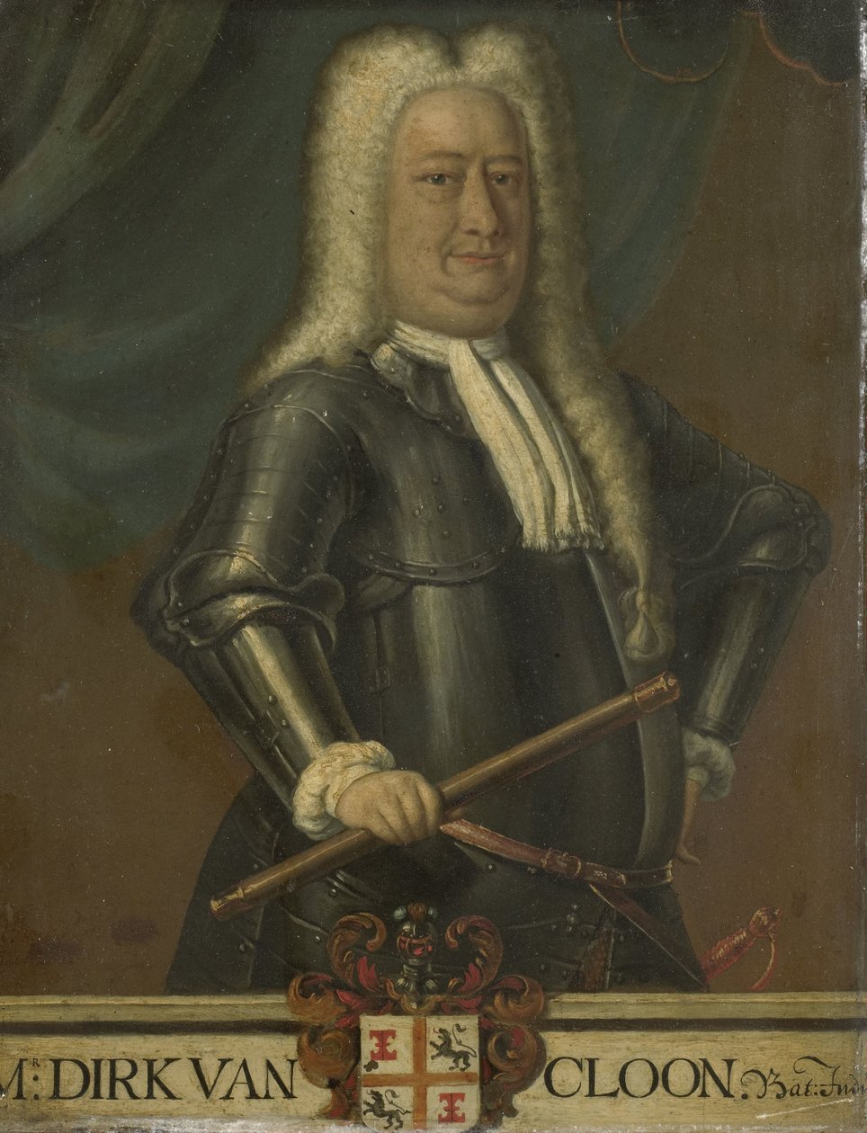 Dirk van Cloon, Holland Kelet-India főkormányzójának portréja alkotó: Hendrik van den Bosch (free after)