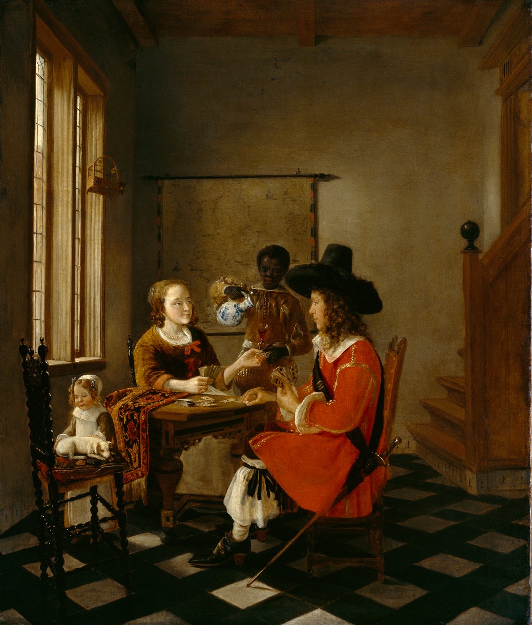 Kártyajáték, 1660 körül alkotó: Hendrik van der Burch