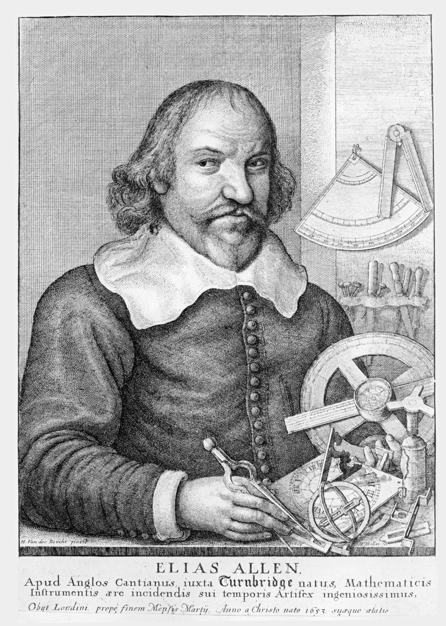 Elias Allen (1588-1653 körül) Wencelaus Hollar (1607-77) metszetében (bw fotó) alkotó: Hendrik van der, the younger Borcht